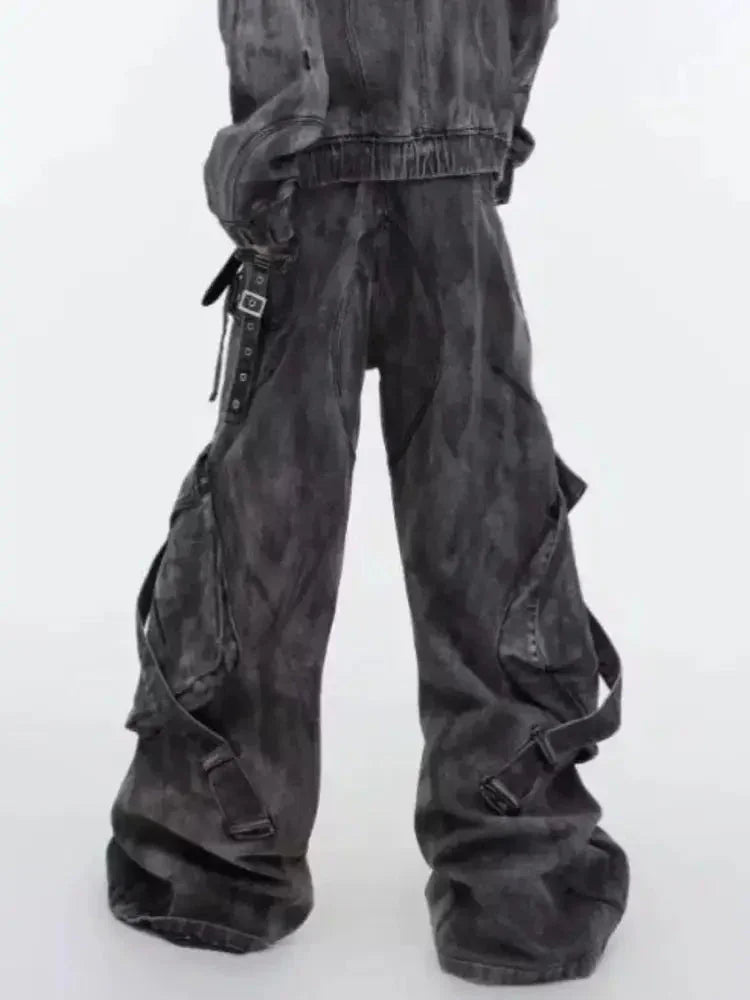 Men's Plus Size Wide Leg Cargo Jeans - Update AvenueTrendsi100400795501784100400795501784Men's Plus Size Wide Leg Cargo JeansGray
