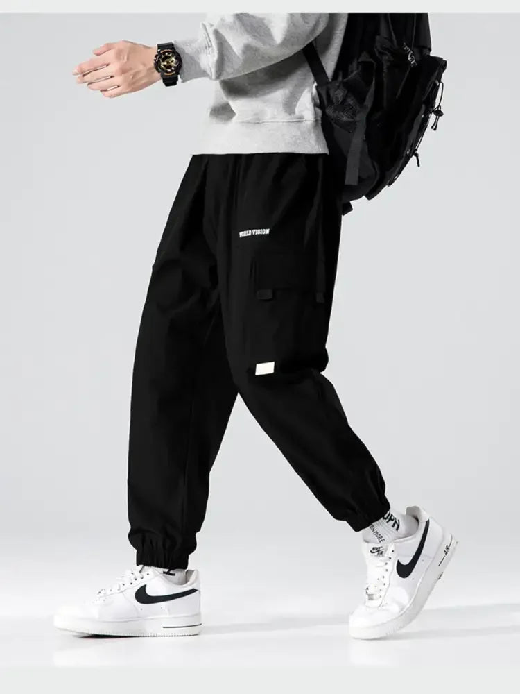 Men's Plus Size Wide Leg Cargo Joggers