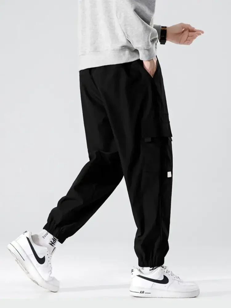 Men's Plus Size Wide Leg Cargo Joggers