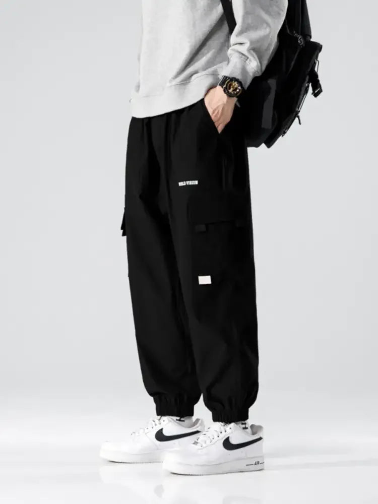 Men's Plus Size Wide Leg Cargo Joggers