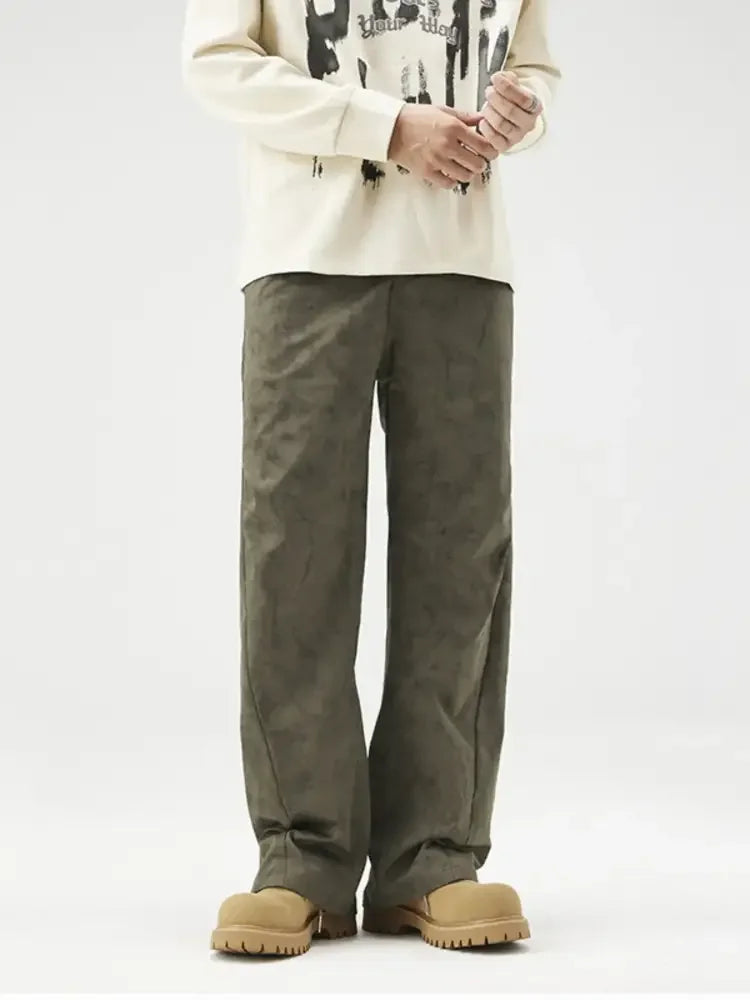 Men's Plus Size Wide Leg Pants