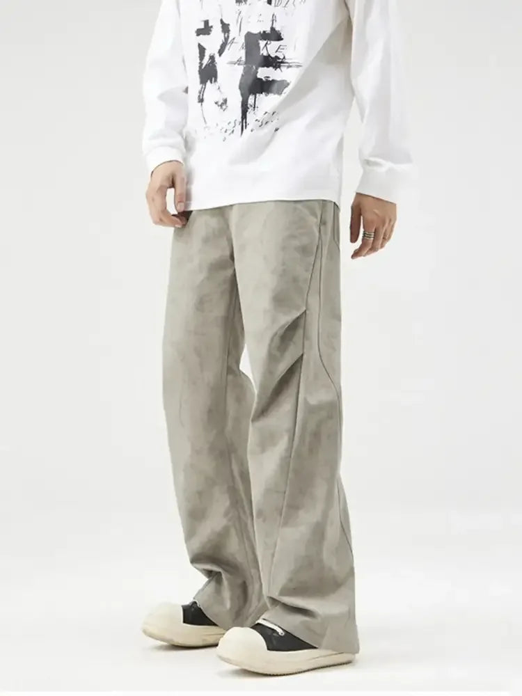 Men's Plus Size Wide Leg Pants