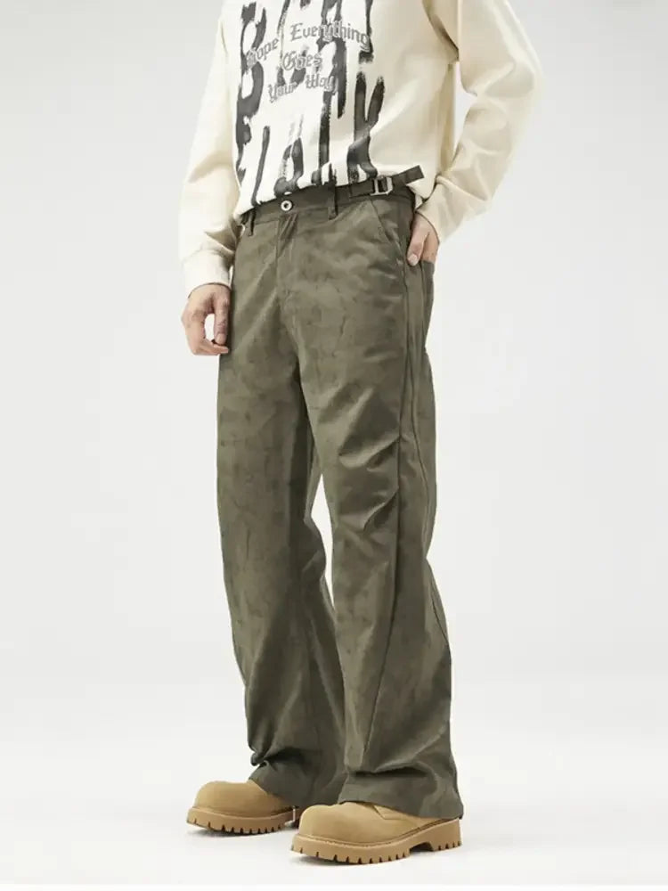 Men's Plus Size Wide Leg Pants
