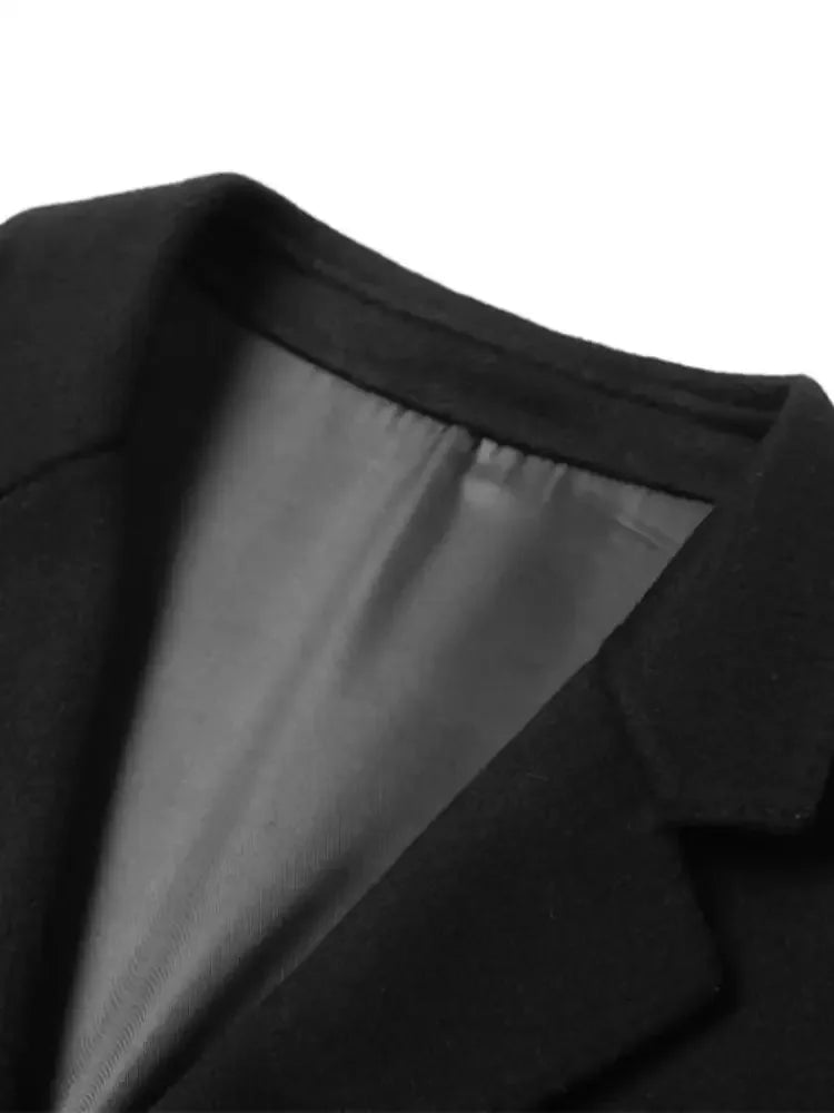 Men's Plus Size Wool Long Sleeve Outerwear