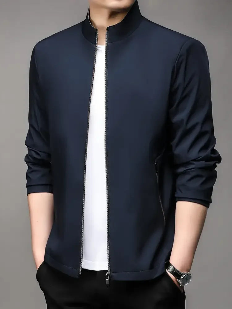 Men's Plus Size Zip Up Long Sleeve Jacket