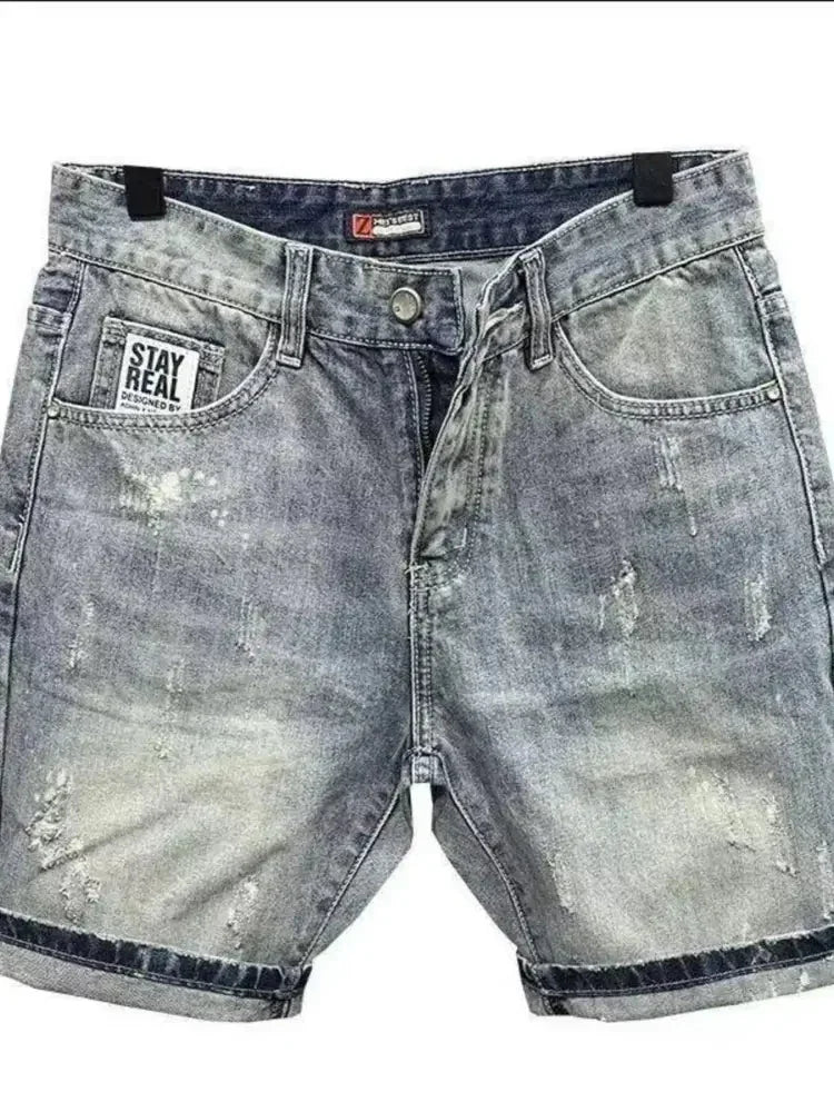 Men's Pocketed Denim Shorts - Update AvenueTrendsi100400713367057100400713367057Men's Pocketed Denim ShortsLight Gray