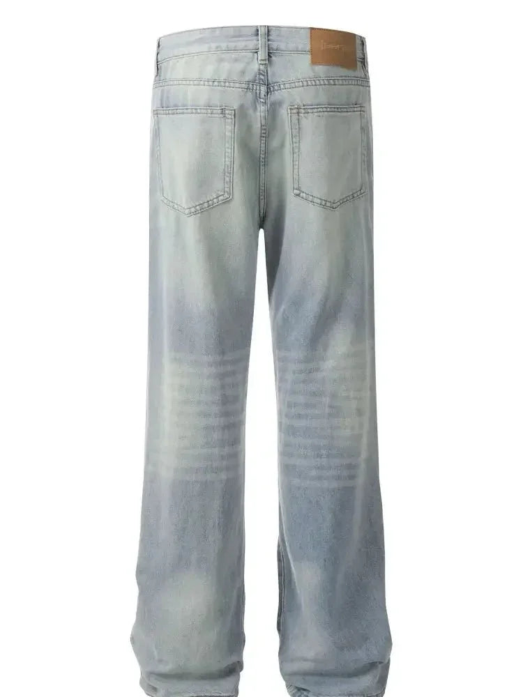 Men's Relaxed Fit Wash Wide Leg Jeans - Update AvenueTrendsi100400124116641100400124116641Men's Relaxed Fit Wash Wide Leg JeansBlue