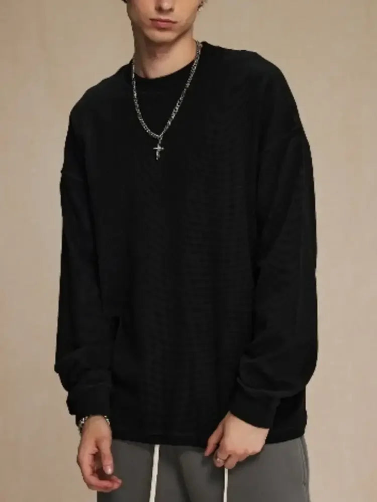 Men's Round Neck Long Sleeve T-Shirt