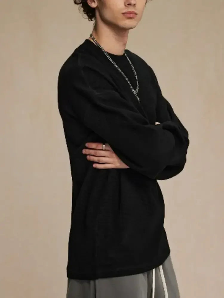 Men's Round Neck Long Sleeve T-Shirt