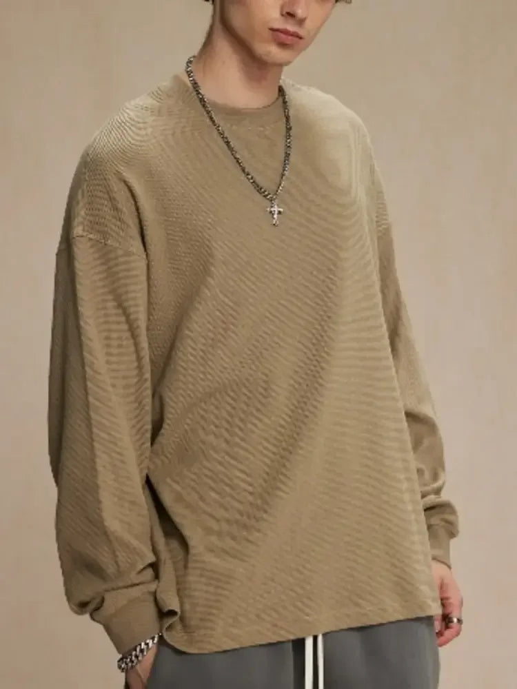 Men's Round Neck Long Sleeve T-Shirt