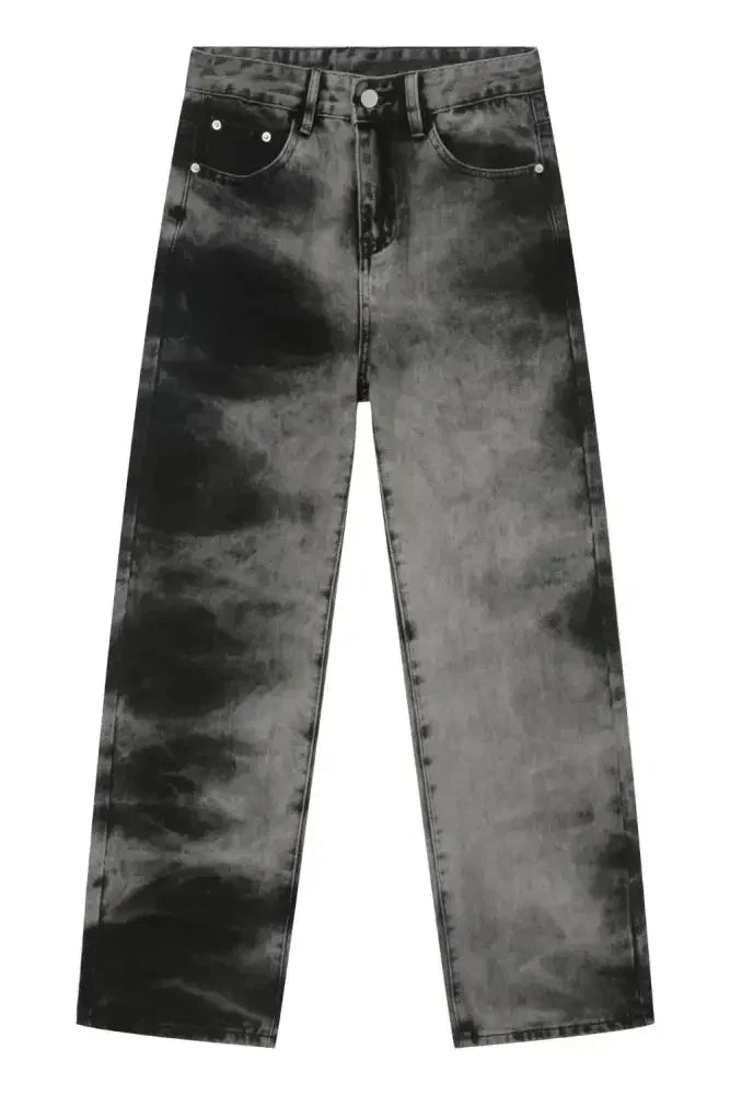 Men's Tie Dye Baggy Jeans with Pockets - Update AvenueTrendsi100400835761093100400835761093Men's Tie Dye Baggy Jeans with PocketsDark Gray
