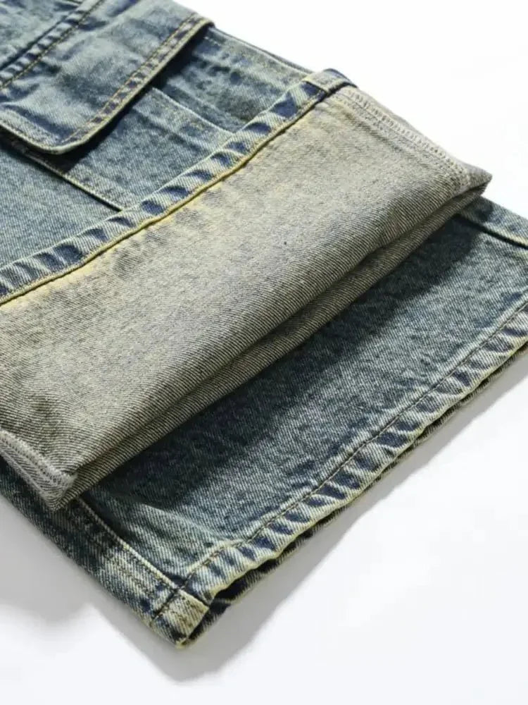 Men's Vintage Distressed Multi - Pocket Cargo Jeans - Update AvenueTrendsi100400025753429100400025753429Men's Vintage Distressed Multi - Pocket Cargo JeansVintage Blue