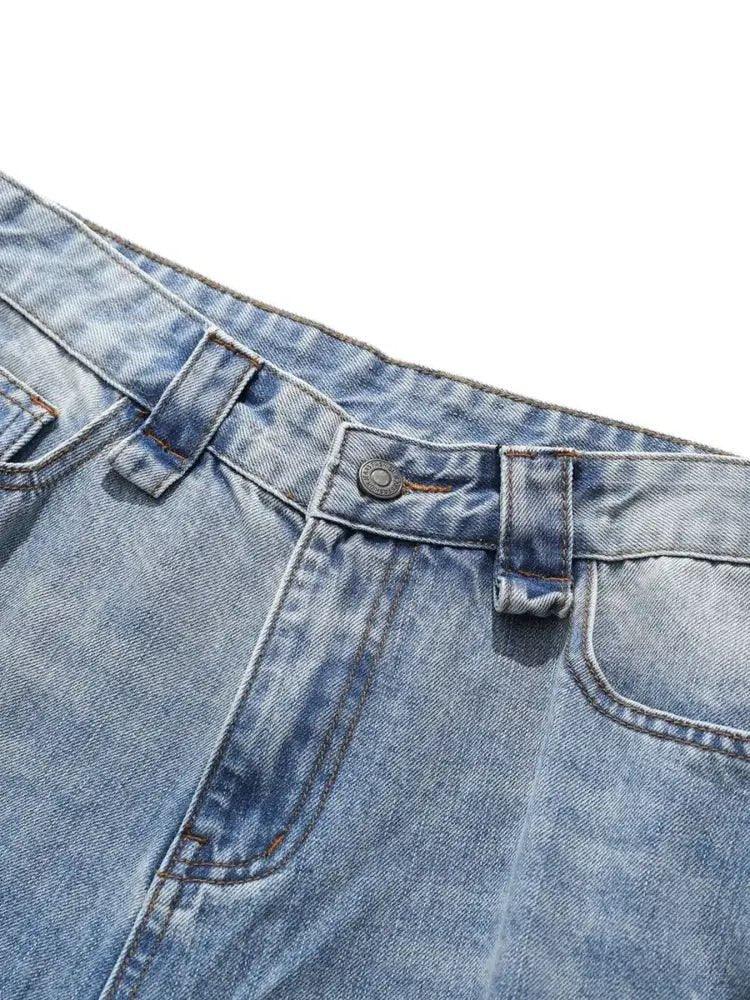 Men's Vintage Washed Wide Leg Denim Shorts - Update AvenueTrendsi100400845271611100400845271611Men's Vintage Washed Wide Leg Denim ShortsLight Blue