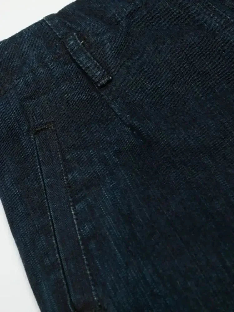 Men's Washed Button Fly Curved Jeans - Update AvenueTrendsi100400273606225100400273606225Men's Washed Button Fly Curved JeansDark Blue
