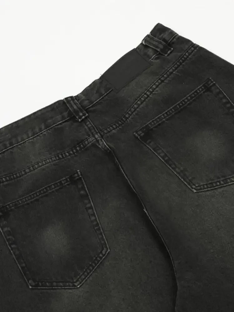 Men's Washed Wide-Leg Baggy Jeans