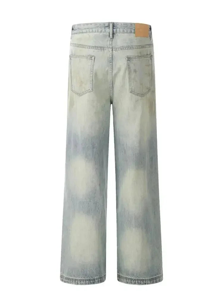 Men's Washed Wide - Leg Distressed Jeans - Update AvenueTrendsi100400089721051100400089721051Men's Washed Wide - Leg Distressed JeansDirty Mud Blue
