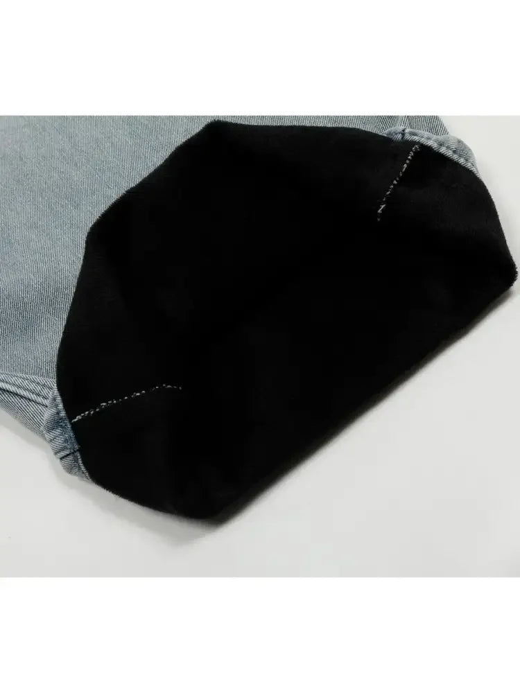 Men's Washed Wide Leg Relaxed Fit Denim Jeans