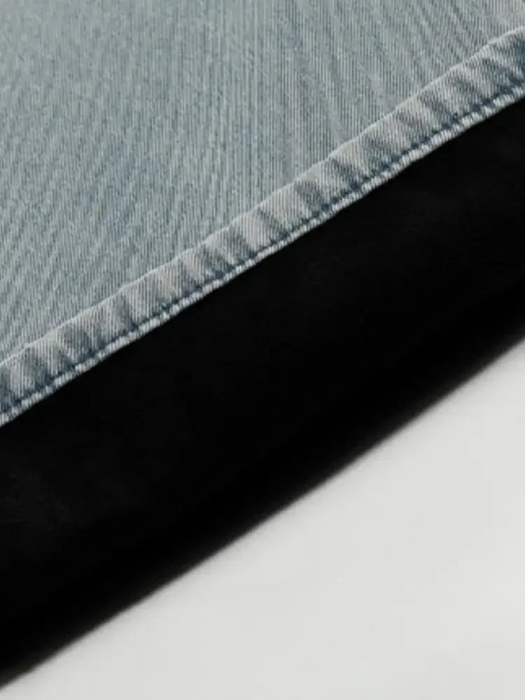 Men's Washed Wide Leg Relaxed Fit Denim Jeans