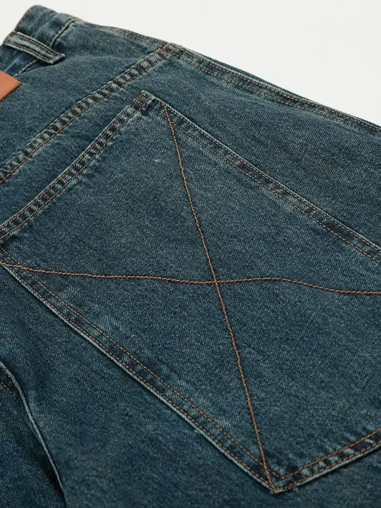 Men's Wide-Leg Baggy Denim Jeans
