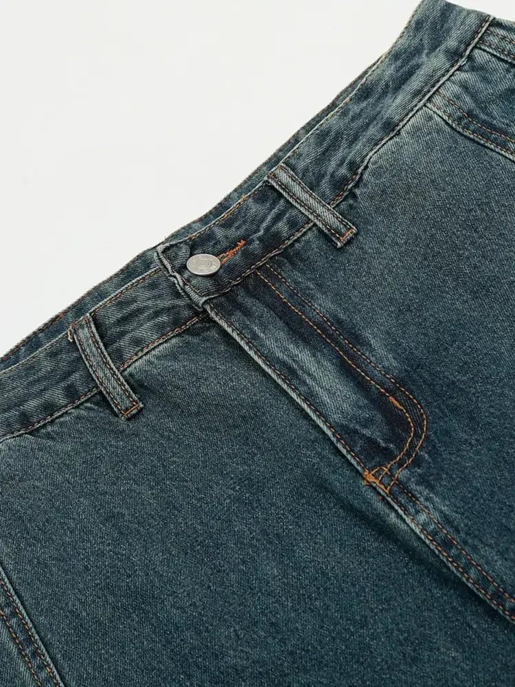 Men's Wide-Leg Baggy Denim Jeans