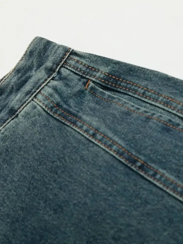 Men's Wide-Leg Baggy Denim Jeans