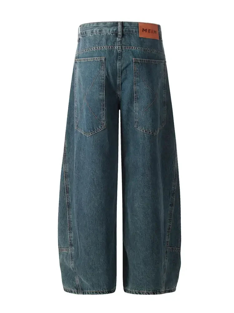 Men's Wide-Leg Baggy Denim Jeans