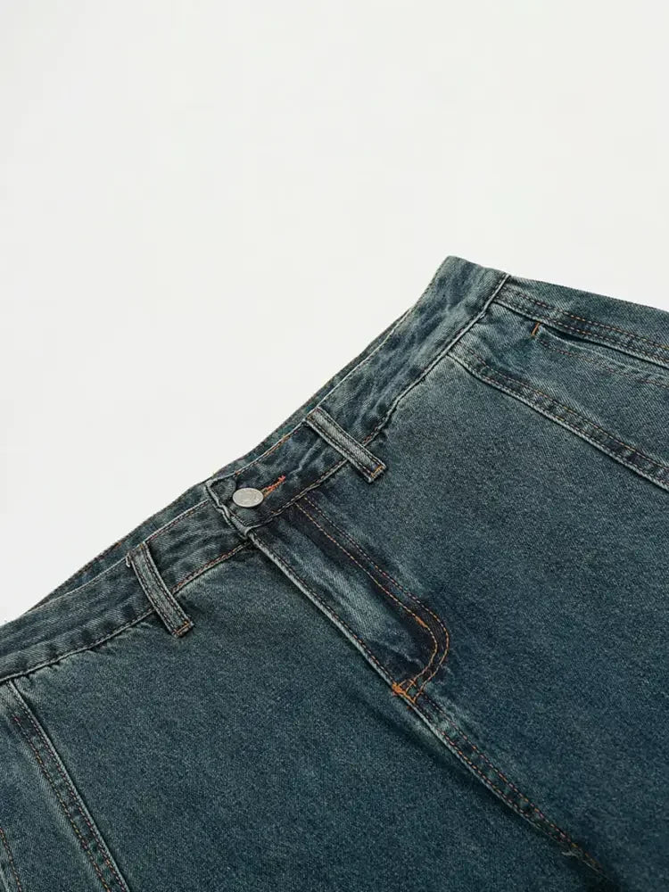 Men's Wide-Leg Baggy Denim Jeans