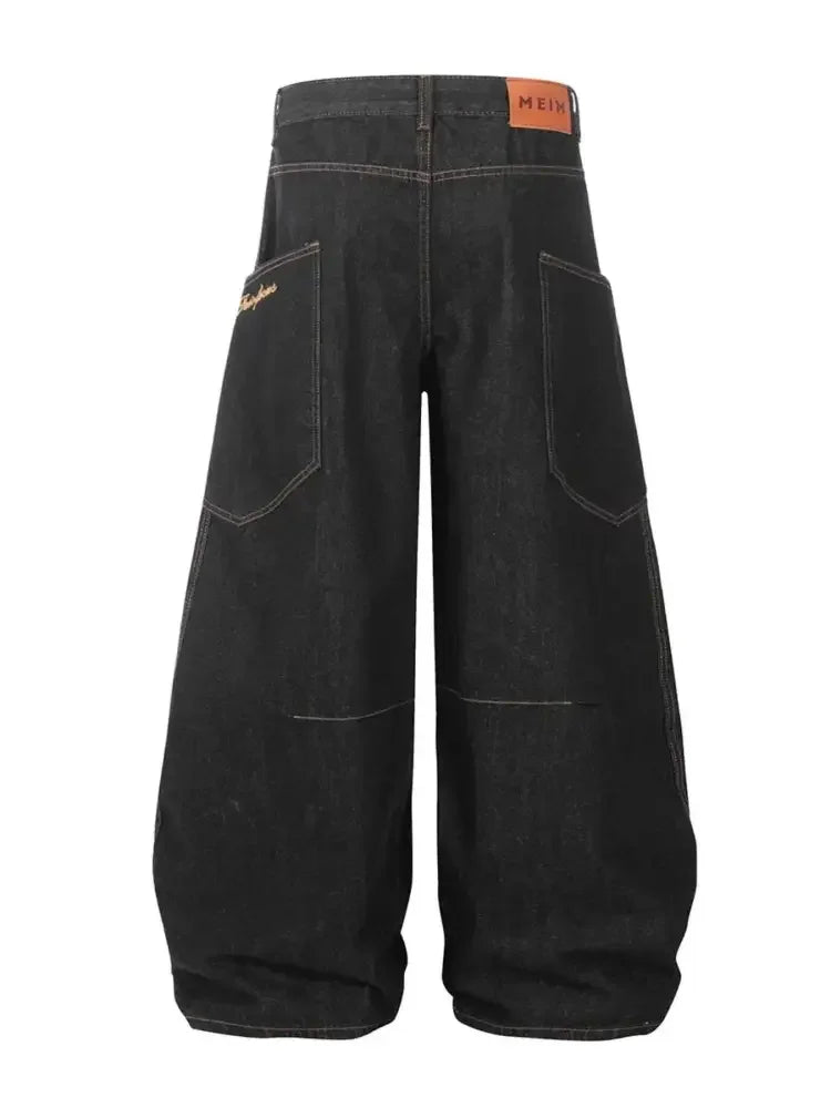 Men's Wide Leg Cargo Jeans