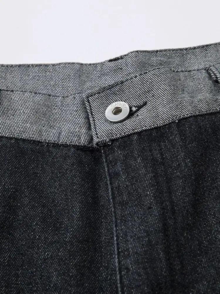 Men's Wide Leg Cargo Jeans with Contrast Panels - Update AvenueTrendsi100400787139161100400787139161Men's Wide Leg Cargo Jeans with Contrast PanelsBlack