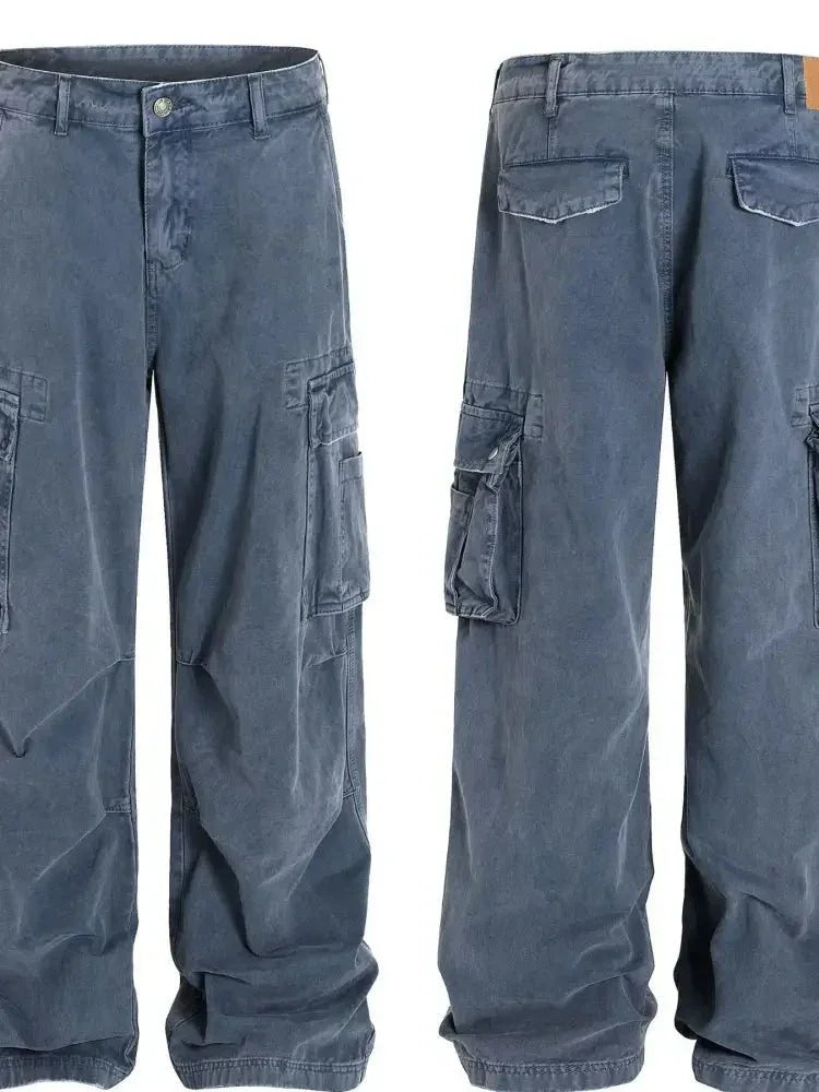 Men's Wide - Leg Cargo Jeans with Side Pockets - Update AvenueTrendsi100400093628610100400093628610Men's Wide - Leg Cargo Jeans with Side PocketsBlue