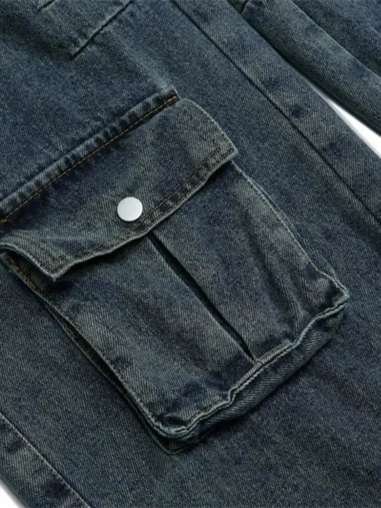 Men's Wide Leg Cargo Jeans - Update AvenueTrendsi100400516368227100400516368227Men's Wide Leg Cargo JeansDenim Blue