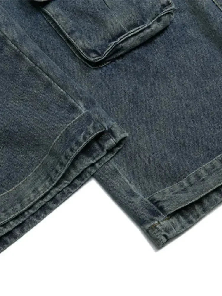Men's Wide Leg Cargo Jeans - Update AvenueTrendsi100400516368227100400516368227Men's Wide Leg Cargo JeansDenim Blue