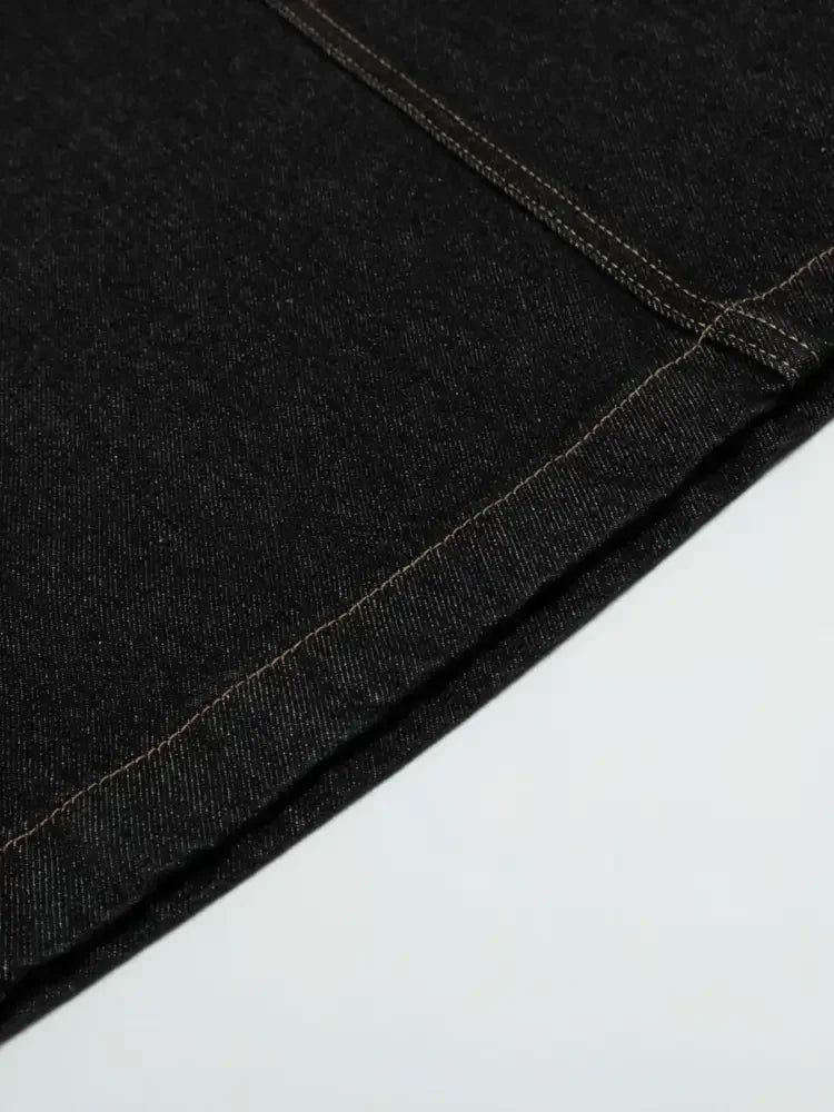 Men's Wide Leg Denim Shorts