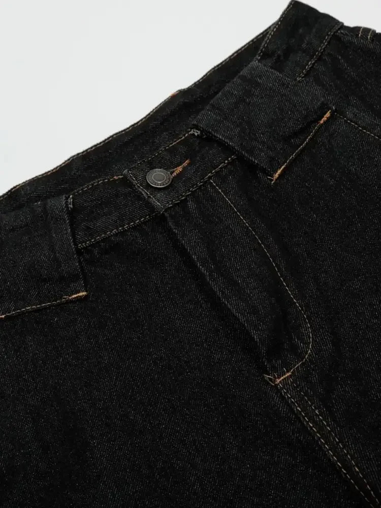 Men's Wide Leg Denim Shorts