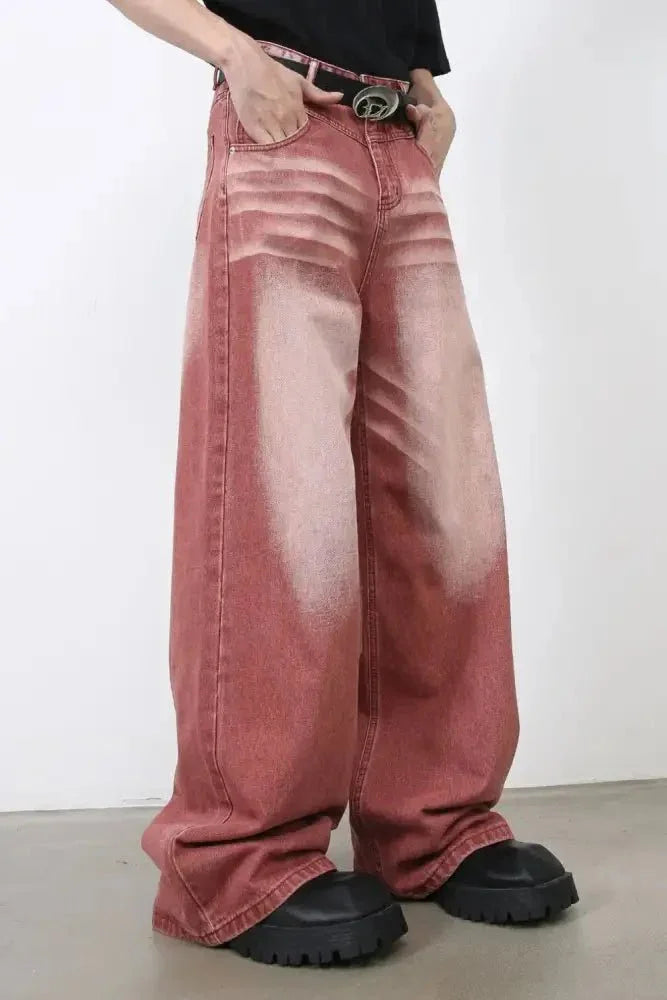 Men's Wide Leg Jeans with Pockets - Update AvenueTrendsi100400237956380100400237956380Men's Wide Leg Jeans with PocketsRust