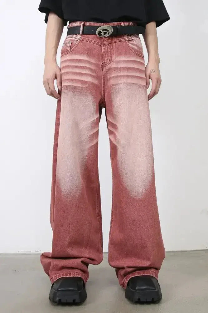 Men's Wide Leg Jeans with Pockets - Update AvenueTrendsi100400237956380100400237956380Men's Wide Leg Jeans with PocketsRust