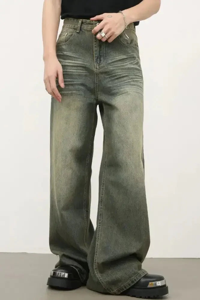 Men's Wide Leg Jeans with Pockets - Update AvenueTrendsi100400679289335100400679289335Men's Wide Leg Jeans with PocketsDark