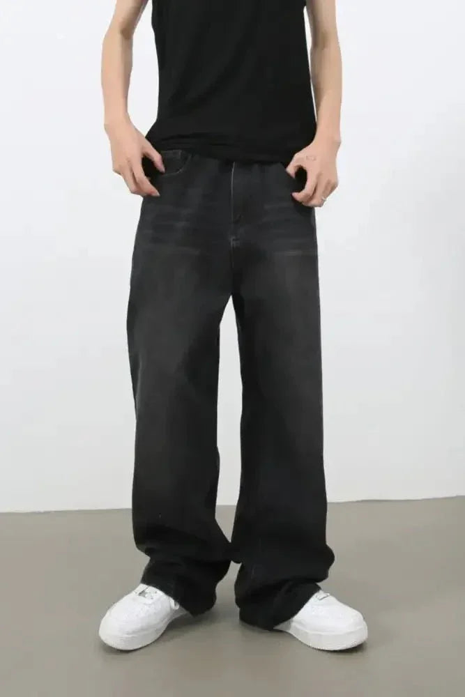 Men's Wide Leg Jeans with Pockets - Update AvenueTrendsi100400825082013100400825082013Men's Wide Leg Jeans with PocketsBlack