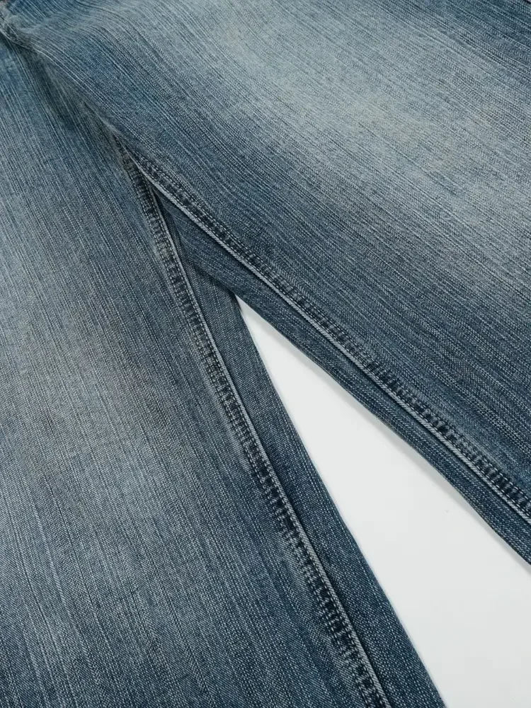 Men's Wide-Leg Vintage Wash Jeans