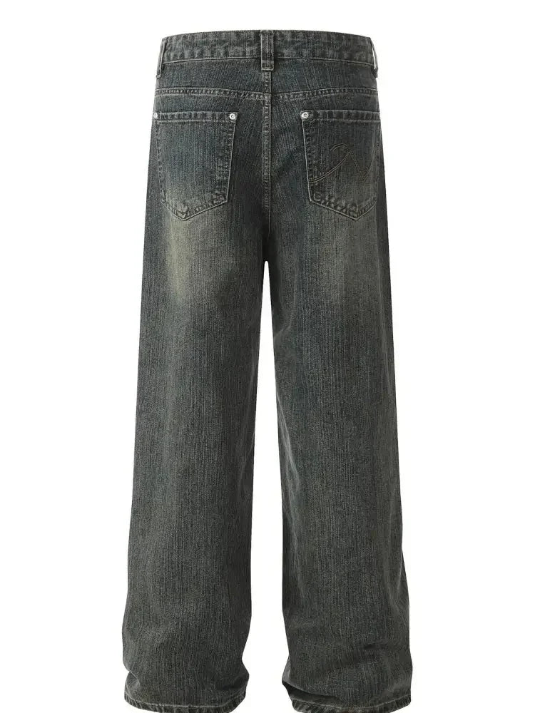 Men's Wide Leg Vintage Wash Jeans - Update AvenueTrendsi100400097686636100400097686636Men's Wide Leg Vintage Wash JeansVintage Blue