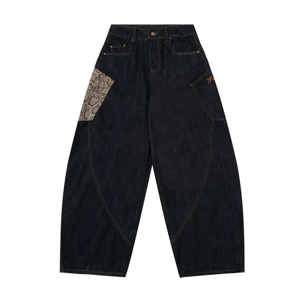 Men's Wide Leg Wash Jeans