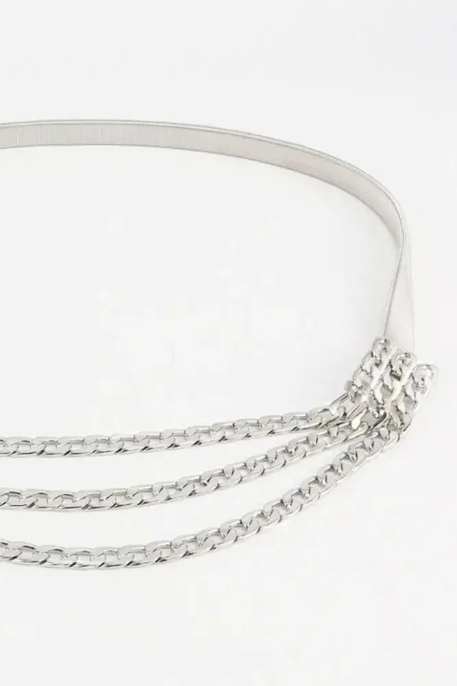 Metal Triple - Layered Chain Belt - Update AvenueTrendsi100100853593219100100853593219Metal Triple - Layered Chain BeltSilver