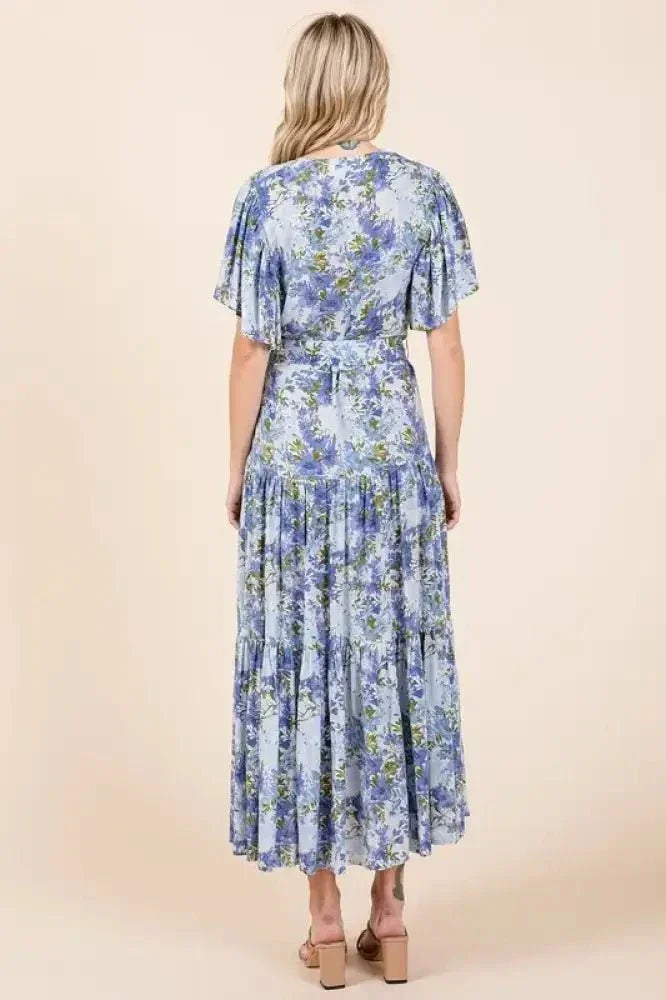 Mittoshop Floral Tie Waist Flutter Sleeve Tiered Dress - Update AvenueVacation StyleTrendsi100100269441356100100269441356750638bc - cea2 - 4cf3 - b808 - 93471c77a556 - MaxDusty Blue
