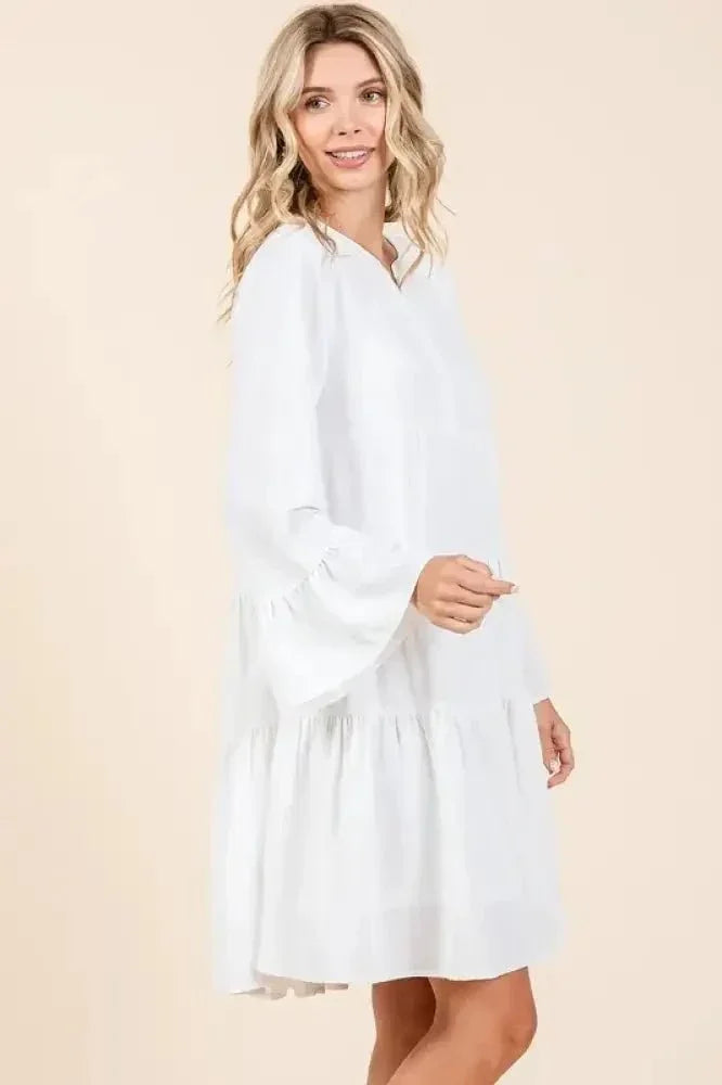 Mittoshop Tiered Notched Flare Sleeve Dress - Update AvenueVacation StyleTrendsi100100208421065100100208421065650945f3 - 99e3 - 462d - 93b1 - 475086a95997 - MaxIvory
