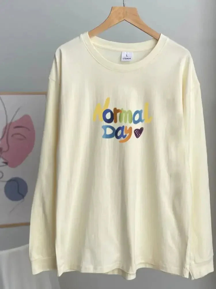 Normal Day Long Sleeve T-Shirt - Update AvenueT-ShirtsTrendsi10010043497362810010043497362846fc6fb1 - 4ab5 - 44f8 - be39 - 0307aca71000 - Max - OriginLight Yellow