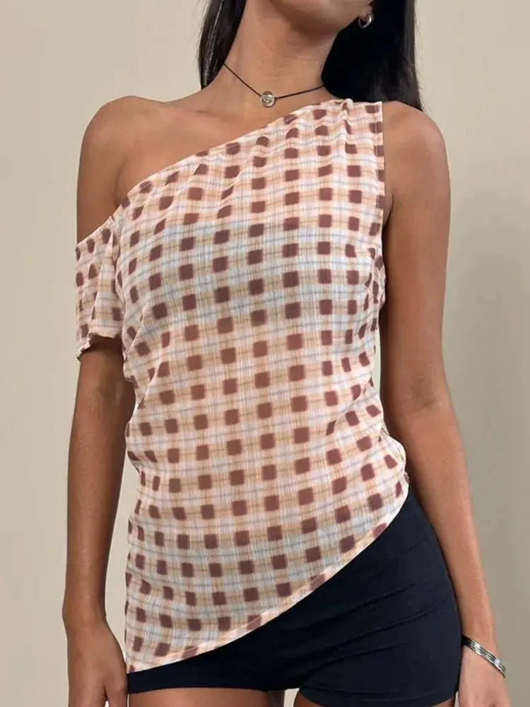 One - Shoulder Plaid Tank Top - Update AvenueTrendsi1001003875417911001003875417911b5dbc1f - 5cb5 - 415f - 8c4c - a75971acb677 - Max - OriginOrange