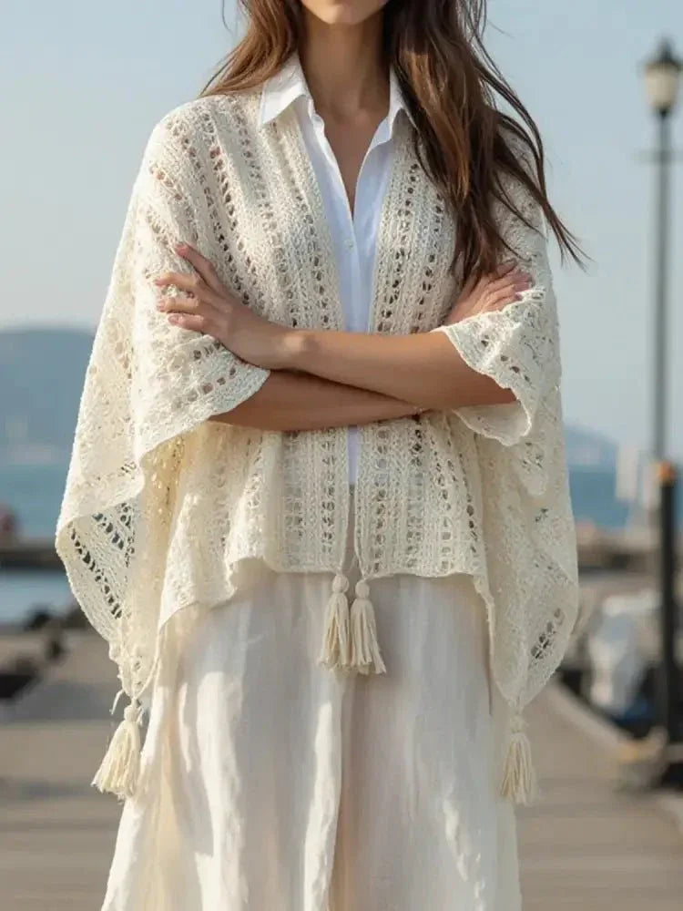 Openwork Tassel Open Front Knit Cover Up - Update AvenueBoho VibesTrendsi100100439302109100100439302109d1fbf8a6 - 7146 - 4305 - b31e - 325643faeb8f - Max - OriginCream