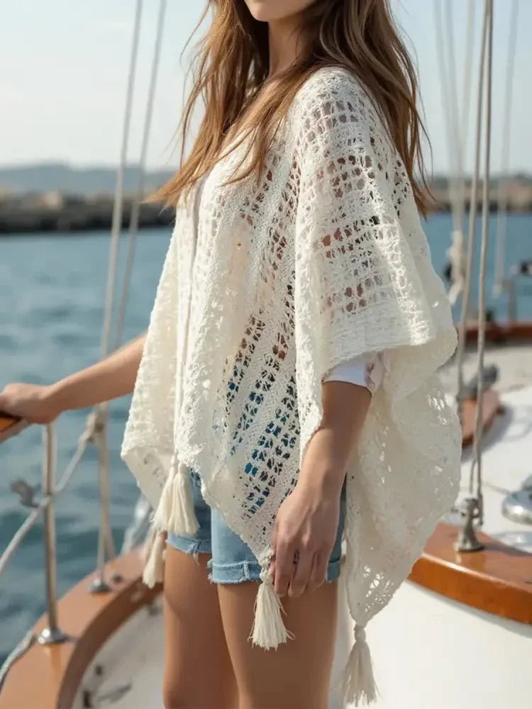 Openwork Tassel Open Front Knit Cover Up - Update AvenueBoho VibesTrendsi100100439302109100100439302109625e31d1 - 3d0c - 48fc - 8996 - 30ab7bb6bc7c - Max - OriginCream