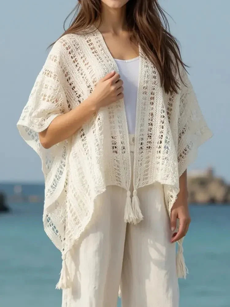 Openwork Tassel Open Front Knit Cover Up - Update AvenueBoho VibesTrendsi10010043930210910010043930210914ca6f29 - 180c - 4a78 - 9b59 - b50fdd7bb5fd - Max - OriginCream