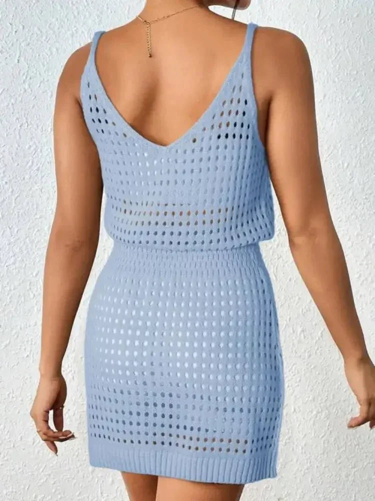 Openwork V - Neck Sleeveless Cover Up Dress - Update AvenueTrendsi100100588078541100100588078541abac061f - 1787 - 4ef5 - b226 - 900f72e6b143 - MaxLight Blue